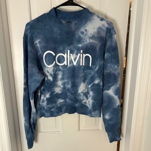 Calvin Klein Performance Tie Dye Cropped Sweatshirt